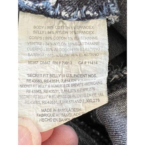 Indigo Blue Maternity Bootcut/Flare Leg Jeans~Size XS~Dark Wash Denim L5 22 - Picture 10 of 11